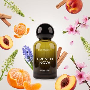 Her Majesty French Nova perfume bottle with its fragrance notes