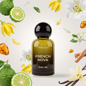 Princess French Nova perfume bottle with its fragrance notes