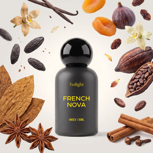 Twilight French Nova perfume bottle with its fragrance notes