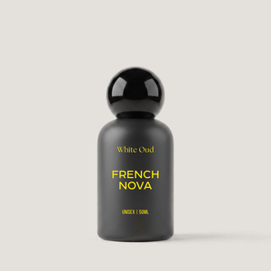 White Oud French Nova perfume bottle, 50 ml
