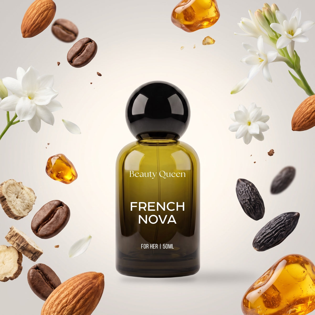 Beauty Queen French Nova perfume bottle with its fragrance notes