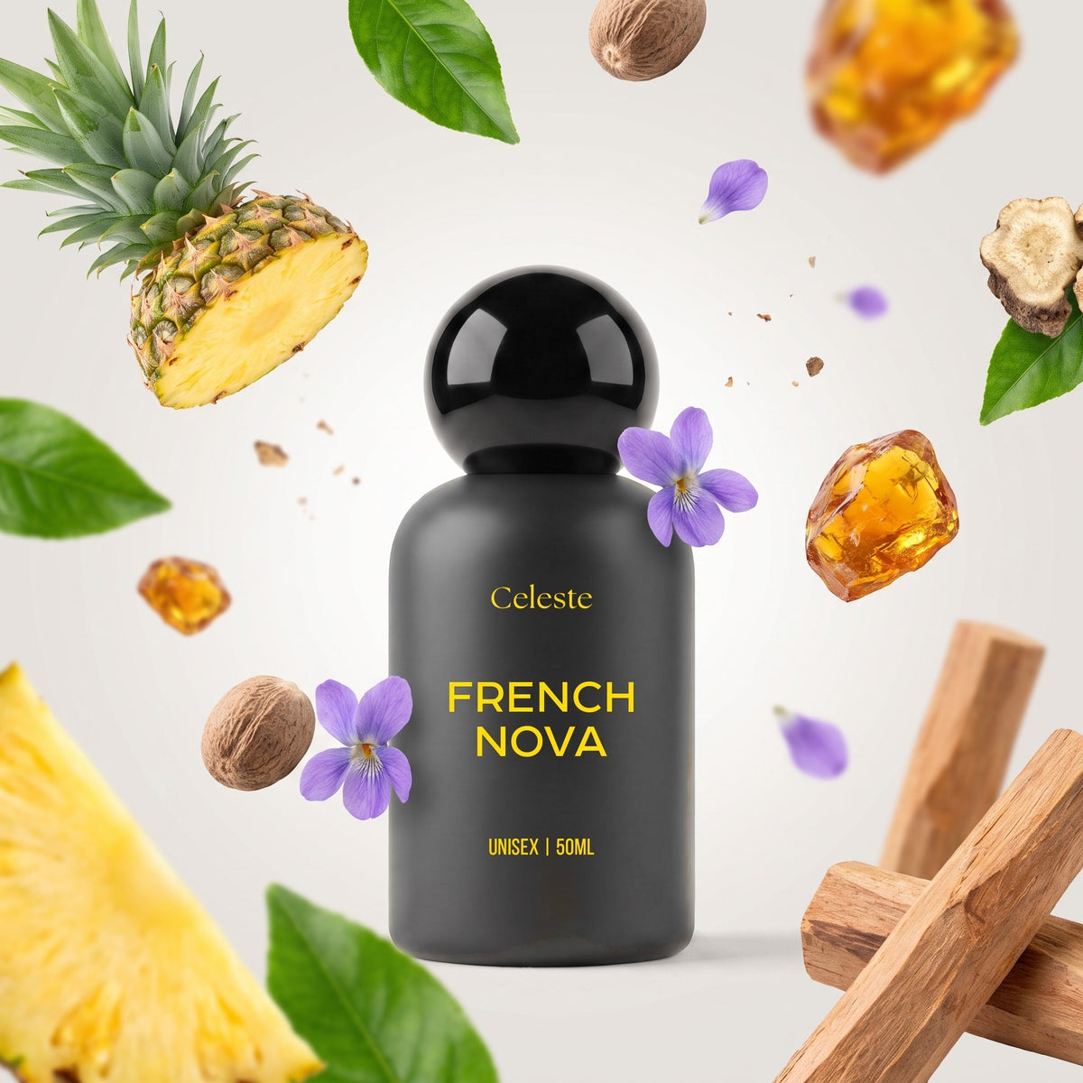 Celeste French Nova perfume bottle with its fragrance notes