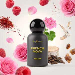 Explosion French Nova perfume bottle with its fragrance notes