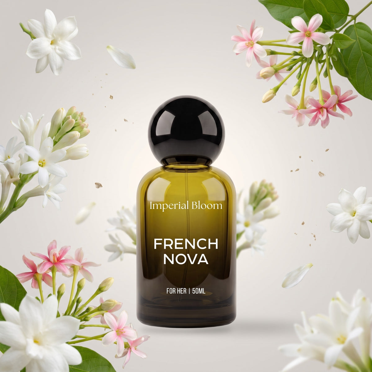 Imperial Bloom French Nova perfume bottle with its fragrance notes