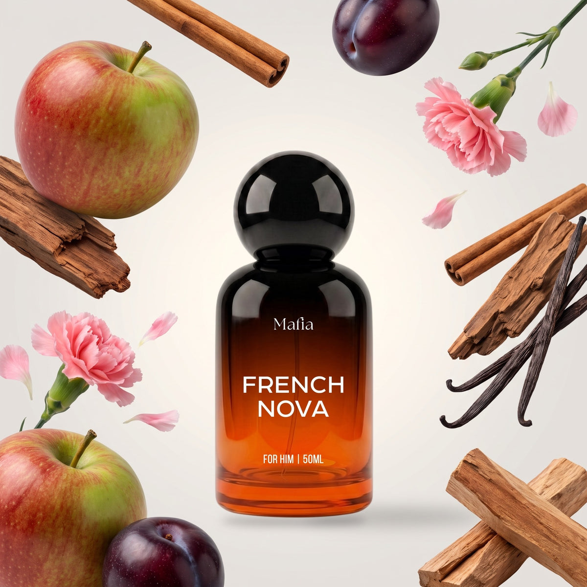 Mafia French Nova perfume bottle with its fragrance notes