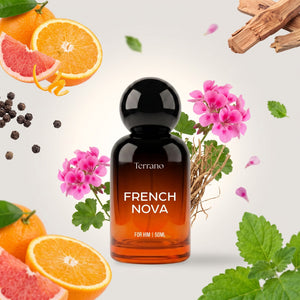 Terrano French Nova perfume bottle with its fragrance notes