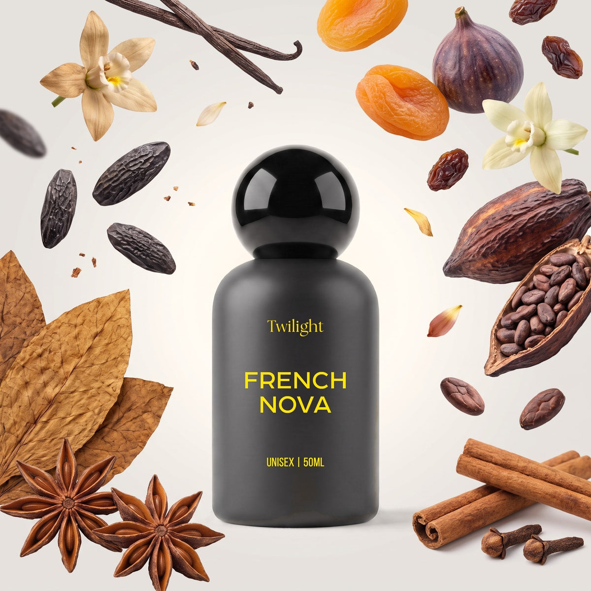 Twilight French Nova perfume bottle with its fragrance notes