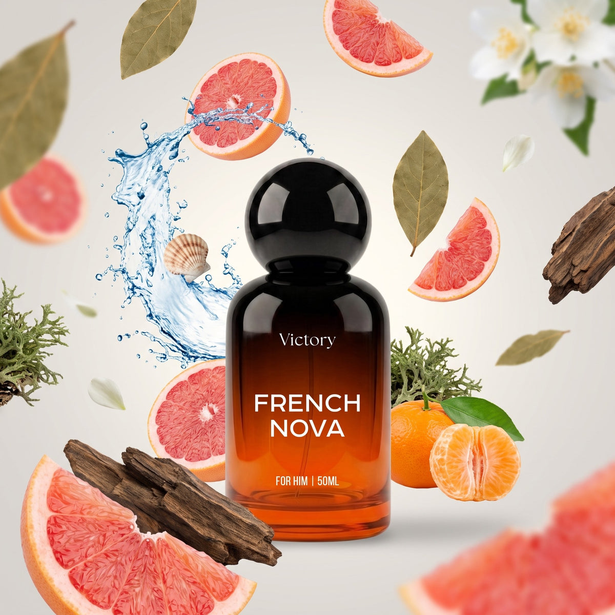Victory French Nova perfume bottle with its fragrance notes